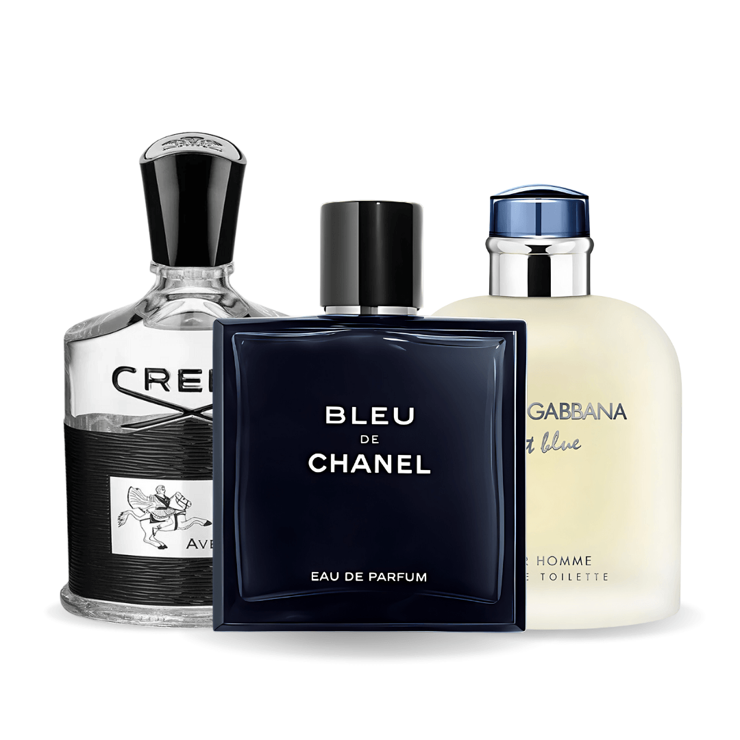 Lote de 3 perfumes | Bleu de Chanel + Creed Aventus + Light Blue Dolce Gabbana 100 ml 
