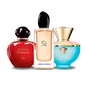 Set de 3 Perfumes | Dior Poison Ipnotico + Giorgio Armani Sì + Versace Dylan Turquesa 100 ml 