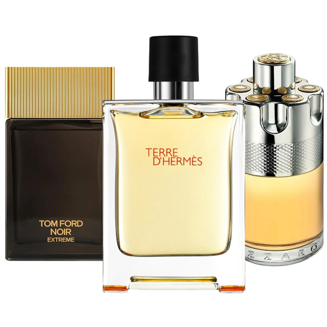 Set de 3 Perfumes | Terre de Hermes + Azzaro Wanted + Tom Ford Noir Extreme 100 ml 