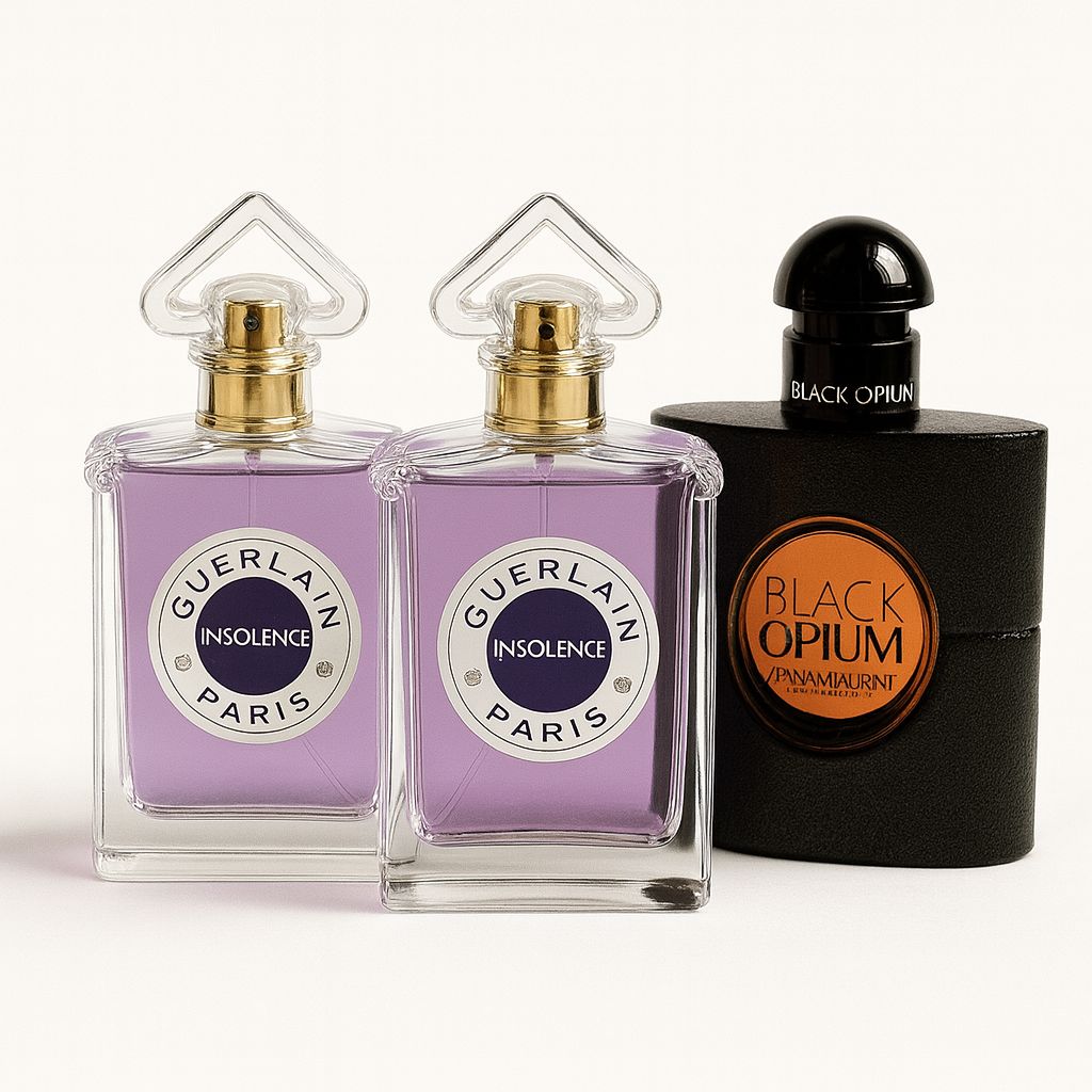 Lote de 3 perfumes | Guerlain Insolence + Guerlain Insolence + Laurent Black Opium 100 ml 
