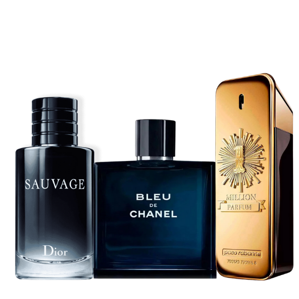 Set 3 Profumi | Bleu de Chanel + Sauvage Dior + One Million 100 ml